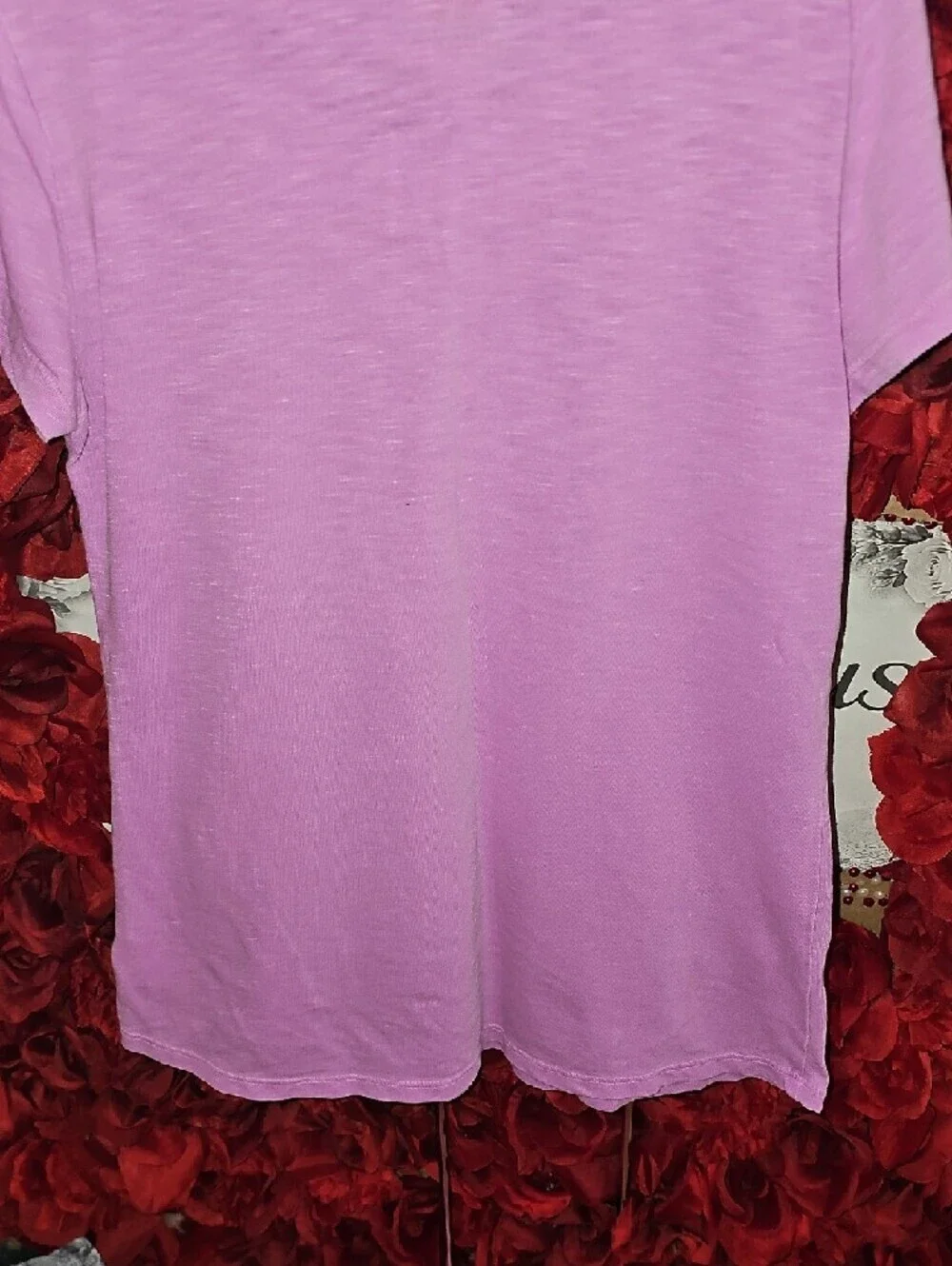 Justice Girls' Purple V-Neck Short Sleeve Tunic Style Tee Size 12